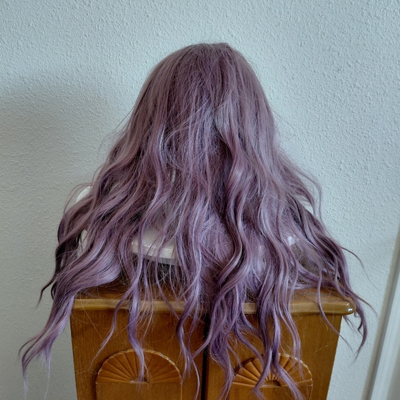 Lavender Wavy Hair Wig - Picture 6 of 8